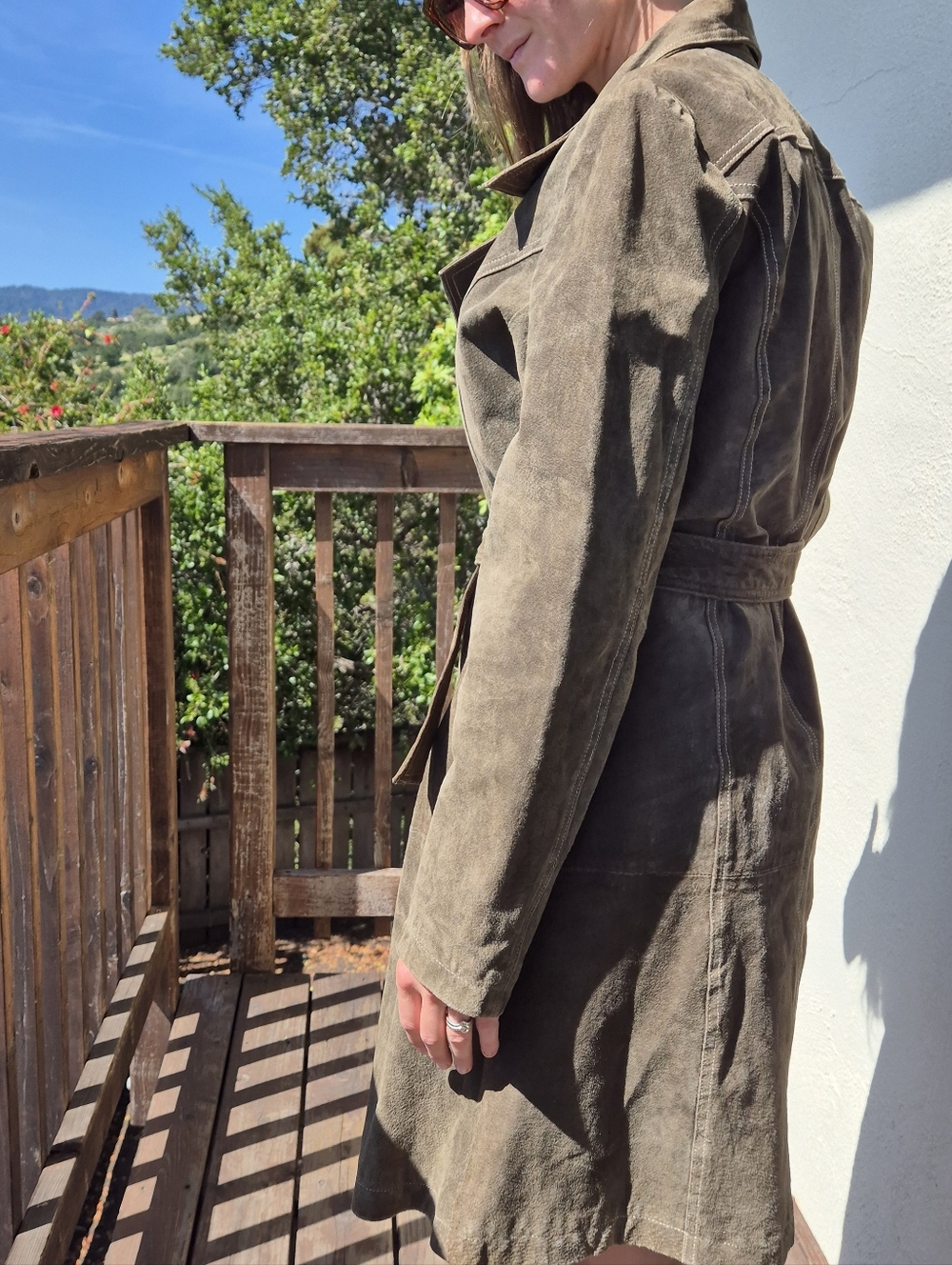 🤎 Wilsons Leather Oversized Leather Trench Coat 🤎 - Picture 5 of 15